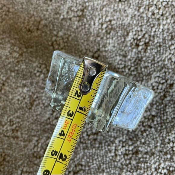 Glass Clear Tapered Candle Holder Christmas or Hanukkah - Picture 8 of 8